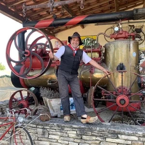 Affiche Balade moto - Visite musée agricole et automobile de Benoît Jouclar