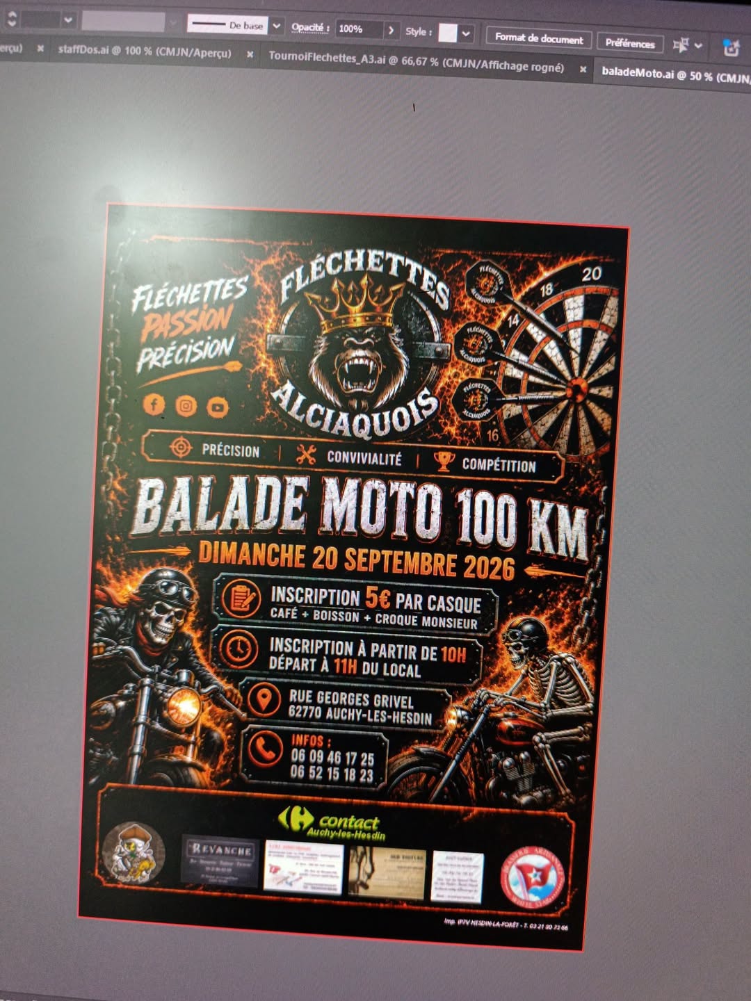 Affiche BALADE MOTO 100 KM