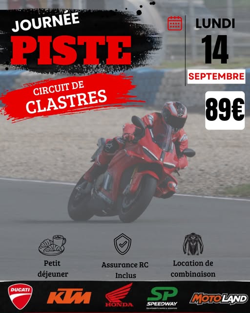 Affiche Journée Piste sur le circuit de Clastres