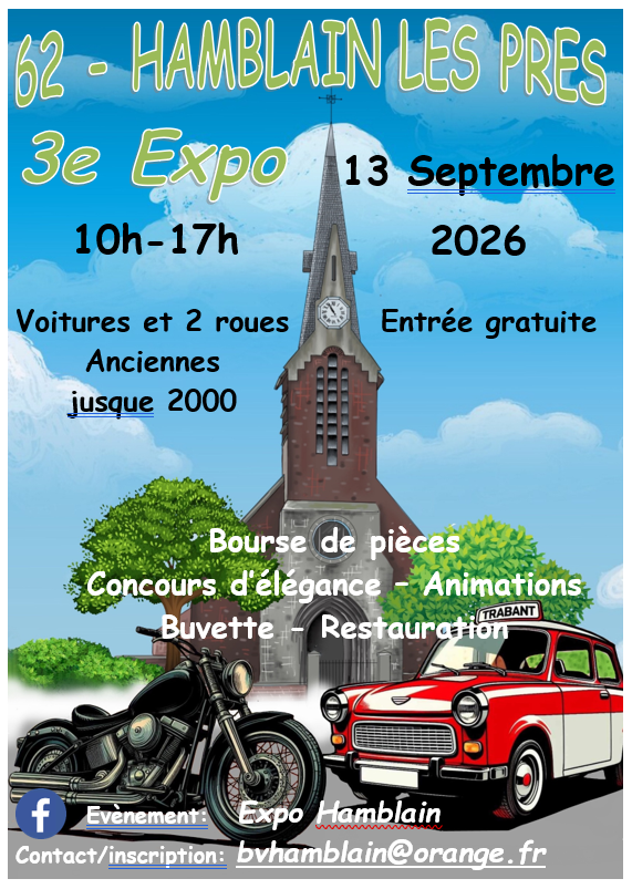 Affiche 3e Expo Auto Moto anciennes et Bourse