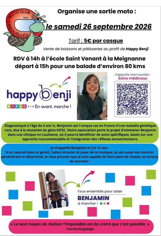 Affiche Balade Moto caritative au départ de La Meignanne