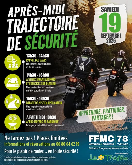 Affiche Après-midi Trajectoire avec la FFMC 78