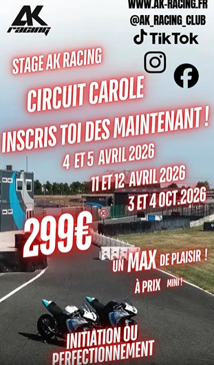 Affiche Stage de pilotage sur le Circuit Carole par AK Racing