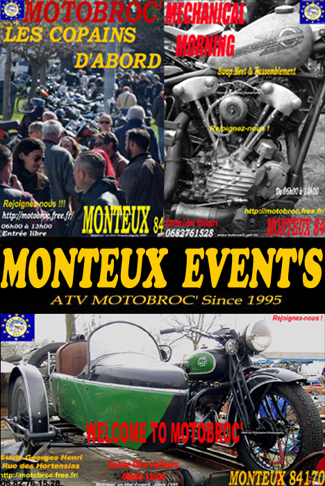 Affiche MOTOBROC' bourse et rassemblement à Monteux 84
