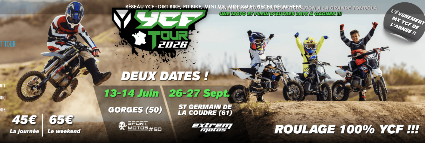 Affiche YCF TOUR 2026 à St Germain de la Coudre (61)