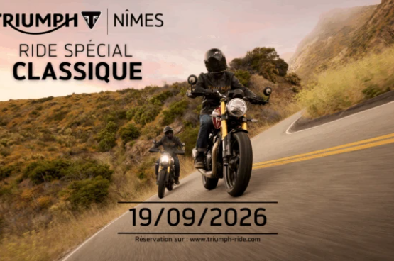 Affiche Ride Spécial Classique avec Triumph Nîmes