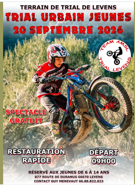 Affiche Trial Urbain pour les jeunes de 6 à 14 ans