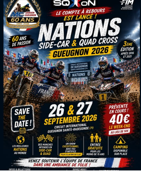 Affiche Moto Cross des Nations - Side-Car & Quad Cross