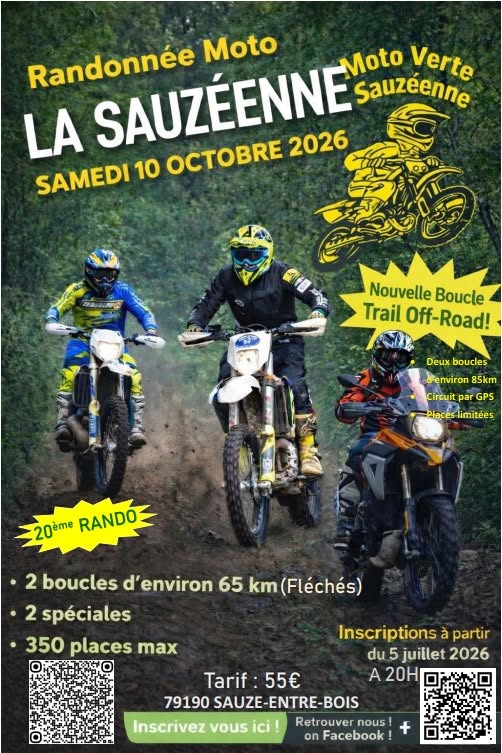 Affiche Randonnée Moto la Sauzéenne